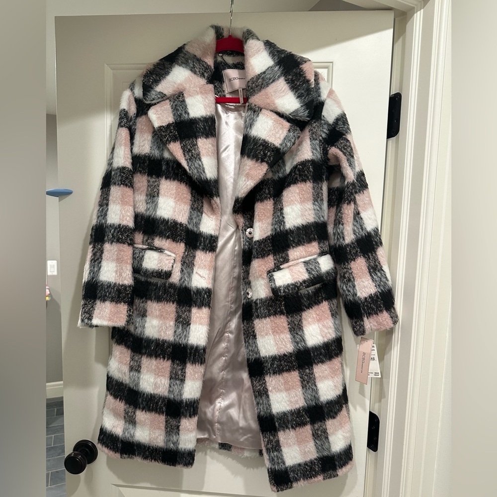 BCBG plaid coat